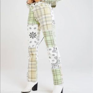 Jaded London Bandana Patchwork Jeans